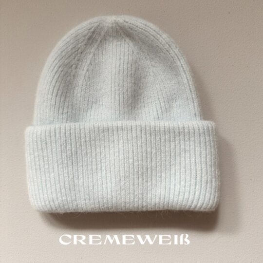 Beanie Haube | Mütze *LOU* cremeweiss