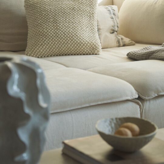 Benuta PURE Kissenbezug Beads Cream Couch