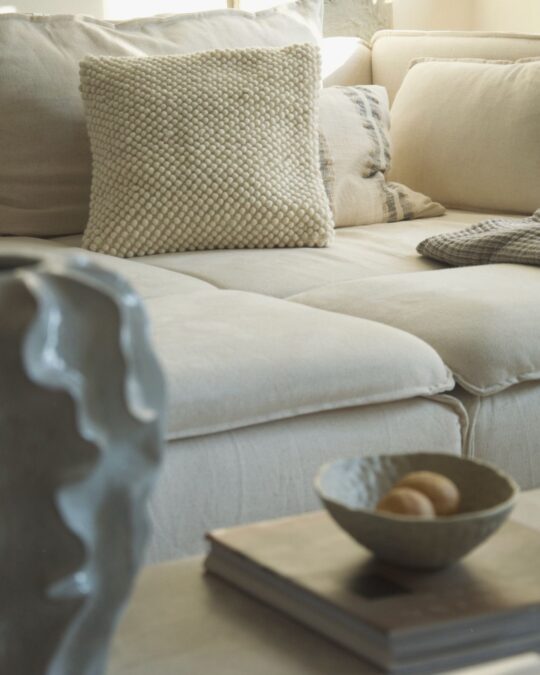 Benuta PURE Kissenbezug Beads Cream Couch